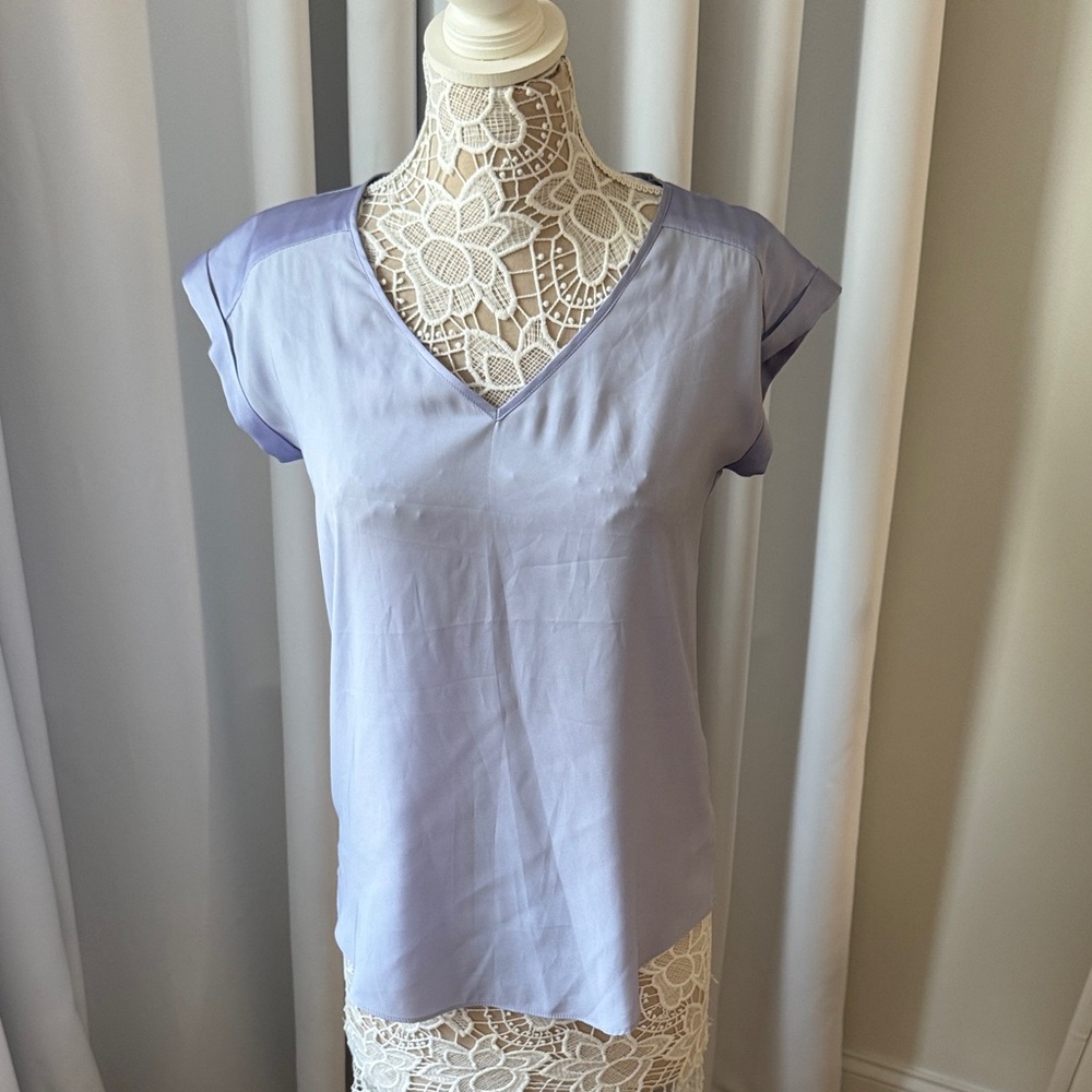 Express Light Purple V-Neck Blouse